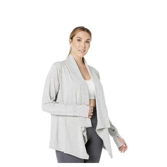 Nike Tops - Nike Plus Size 1X Yoga Cover-Up Top - Gray Activewear for Women